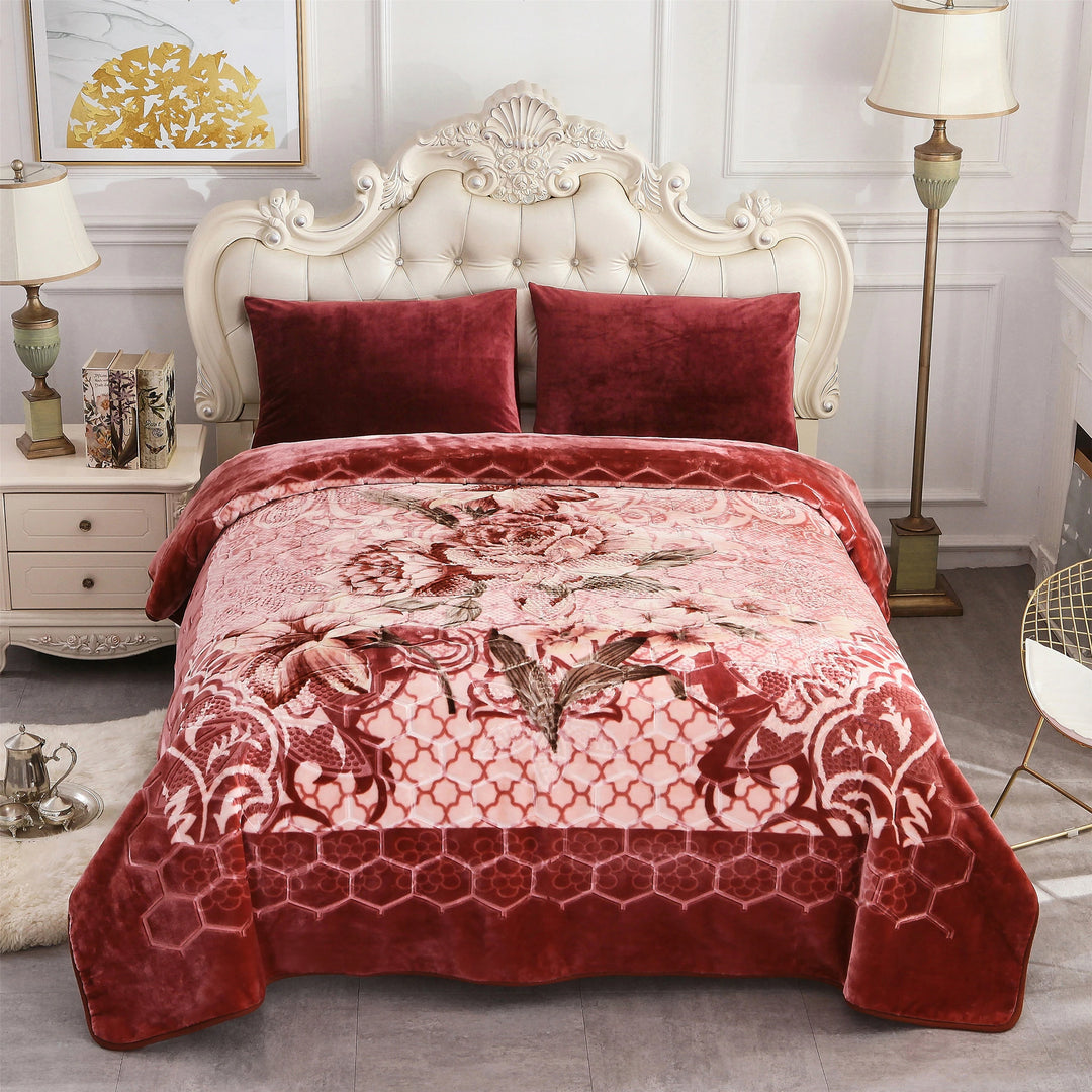 Heavy Korean Mink Fleece King Size Blanket, Christmas Gift for Parents