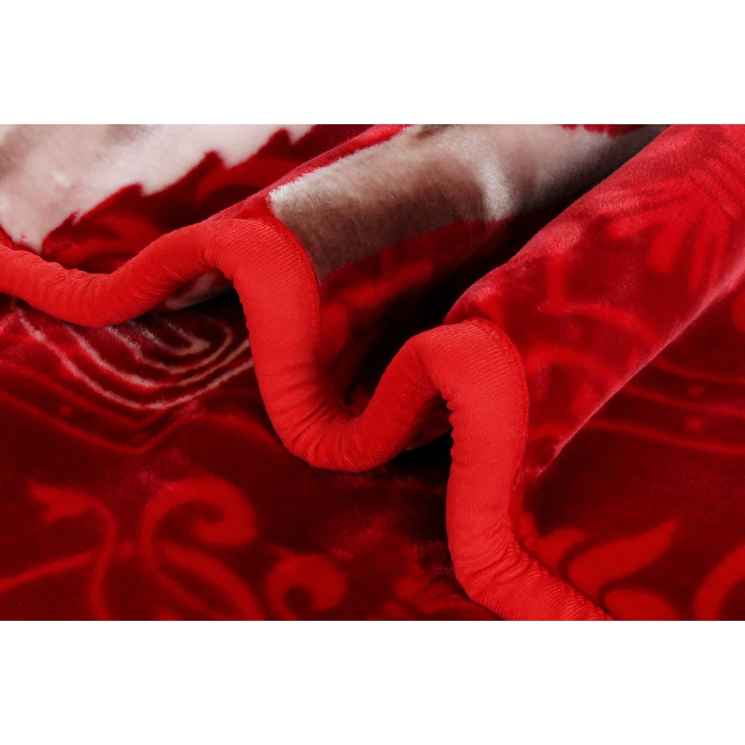 Empyrean Velvet 2 Ply Heavy Reversible Printed Raschel Blanket