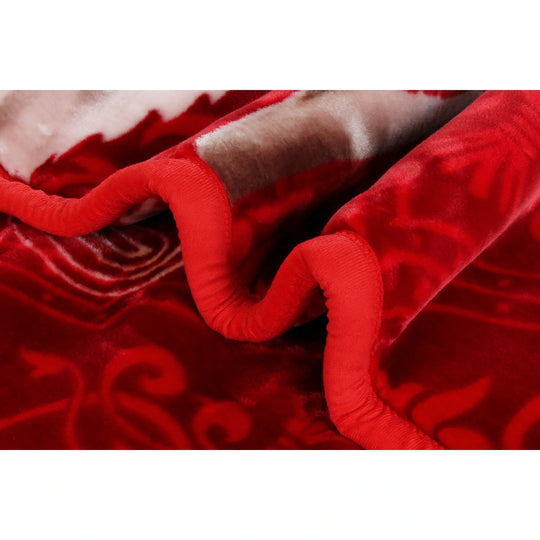 Empyrean Velvet 2 Ply Heavy Reversible Printed Raschel Blanket