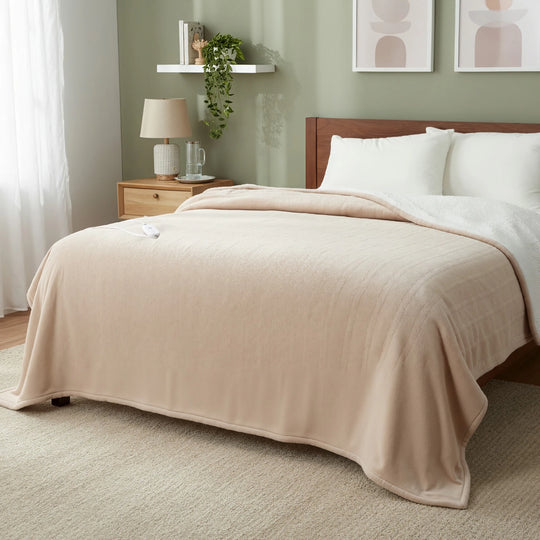 Flannel Electric Heated Blanket with Controller