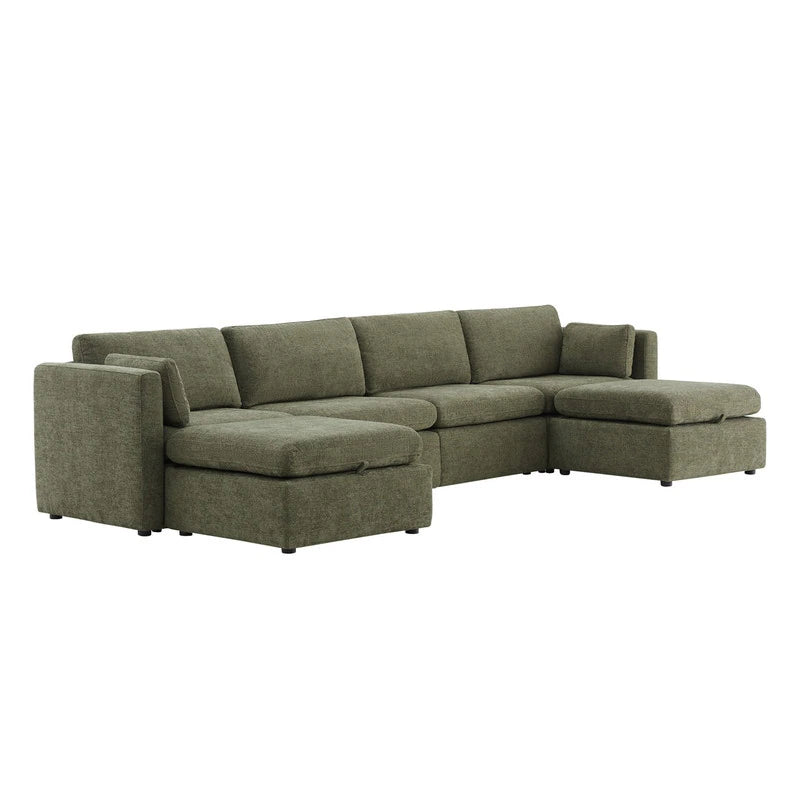 Mia Oversized Modular Sectional Fabric Sofa