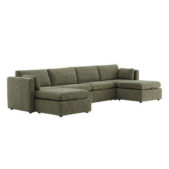 Mia Oversized Modular Sectional Fabric Sofa