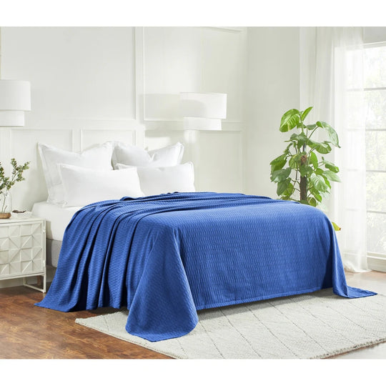 Diamond Weave All-Season Bedding Cotton Blanket