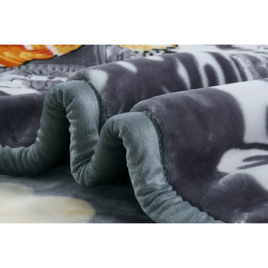 Empyrean Velvet 2 Ply Heavy Reversible Printed Raschel Blanket