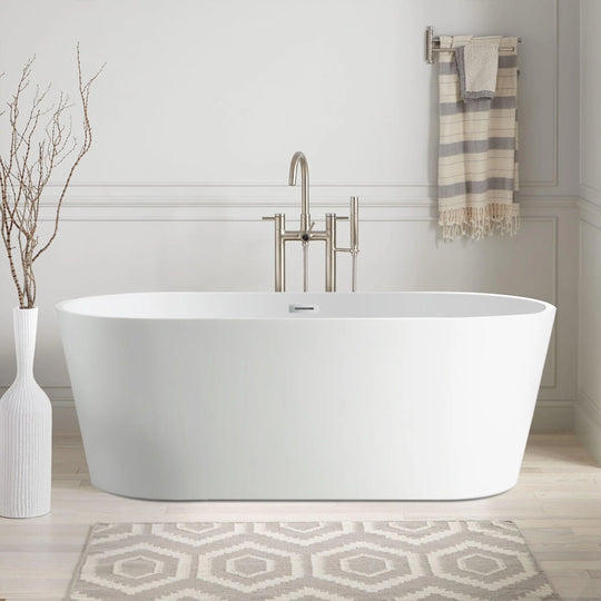 54" Acrylic Freestanding Soaking Bathtub