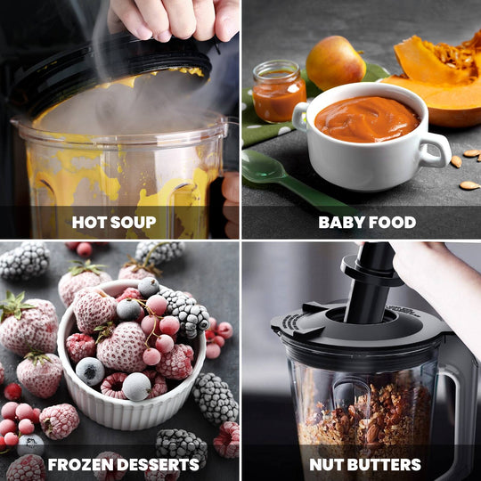 Commercial Vacuum Blender, 1500W High-Speed for Hard Ingredients, 64Oz Large Capacity, Quiet & Self-Cleaning