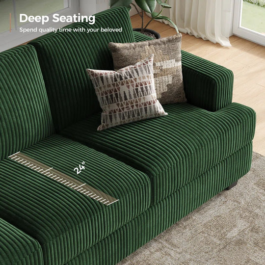 89 Inch Sofa Couch, Fabric 3 Seater Sofa for Living Room Apartment Office