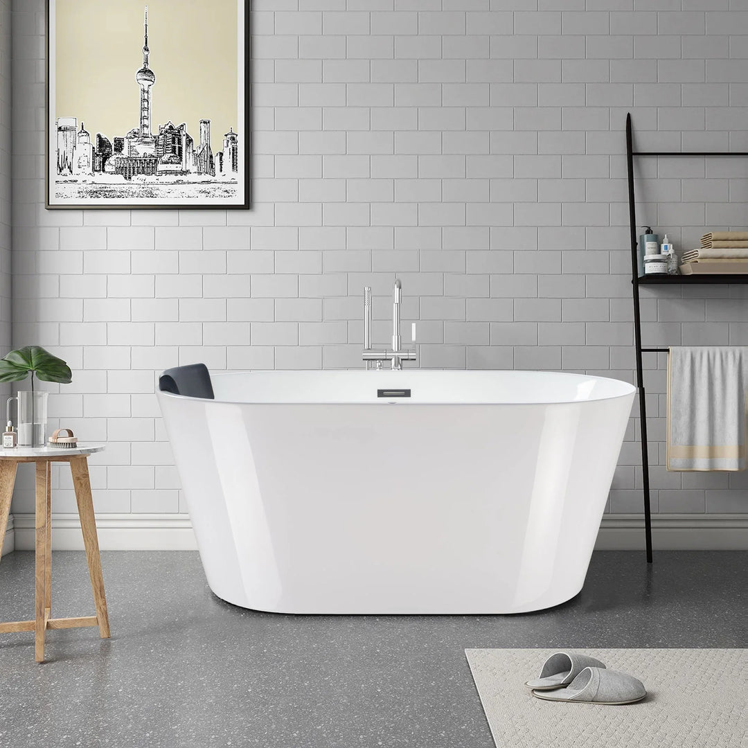 54" Acrylic Freestanding Soaking Bathtub