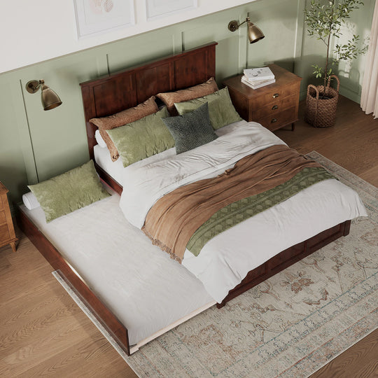 Madison Platform Bed with Matching Footboard & Trundle