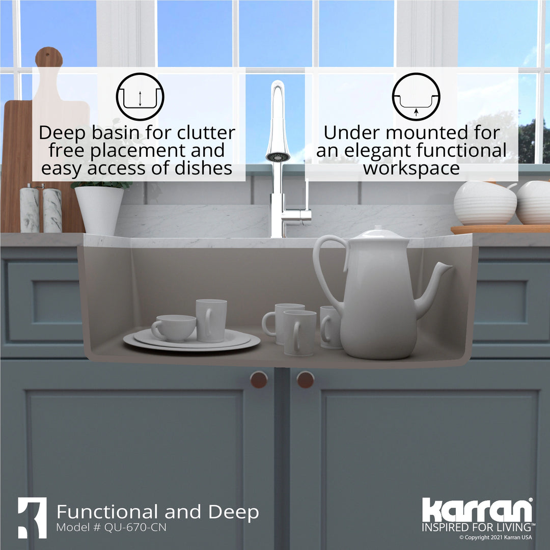 Undermount Quartz Single-Bowl Kitchen Sink