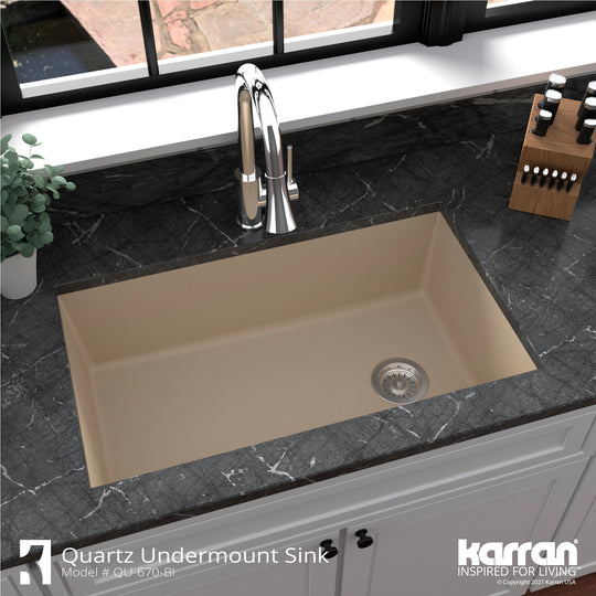 Undermount Quartz Single-Bowl Kitchen Sink