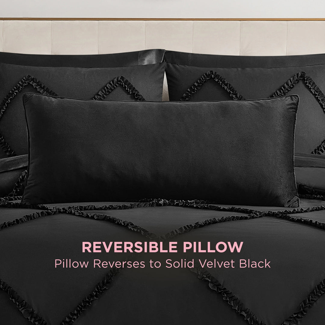 Silver Rhinestone Pillow 16" X 36"