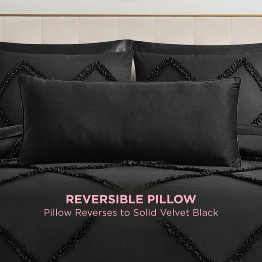 Silver Rhinestone Pillow 16" X 36"