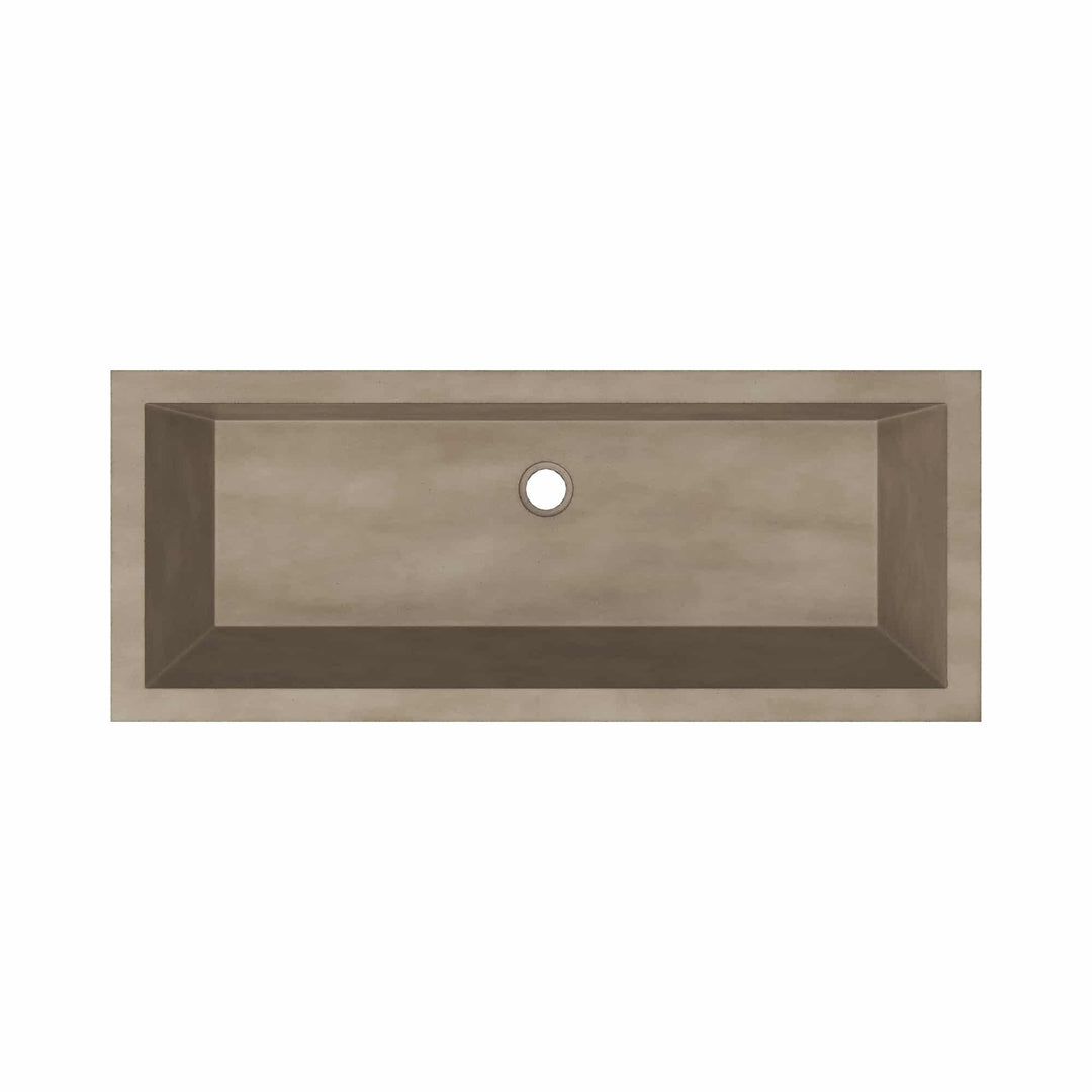 Arcata Nativestone Concrete Undermount Trough Bathroom Sink