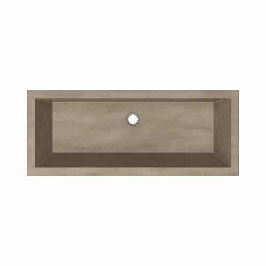 Arcata Nativestone Concrete Undermount Trough Bathroom Sink