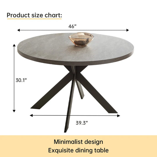 Garrell 46‘’ round Dining Table, Mid-Century round Kitchen Table for 4 Person, Modern Leisure Coffee Table