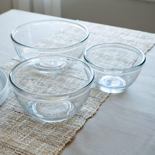 Baker'S Basics 3 Piece Glass Mixing Bowl Set, Multi-Size