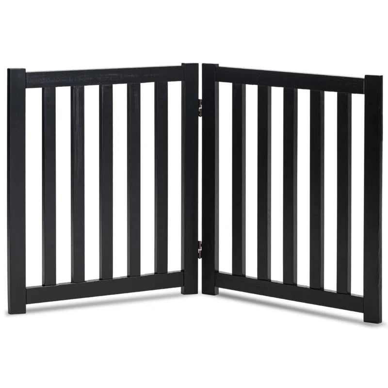 Solid Wood Freestanding Foldable Pet Gate for Dogs,3 Panels for Doorways,Stairs,Hallways Etc