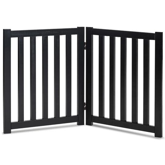 Solid Wood Freestanding Foldable Pet Gate for Dogs,3 Panels for Doorways,Stairs,Hallways Etc