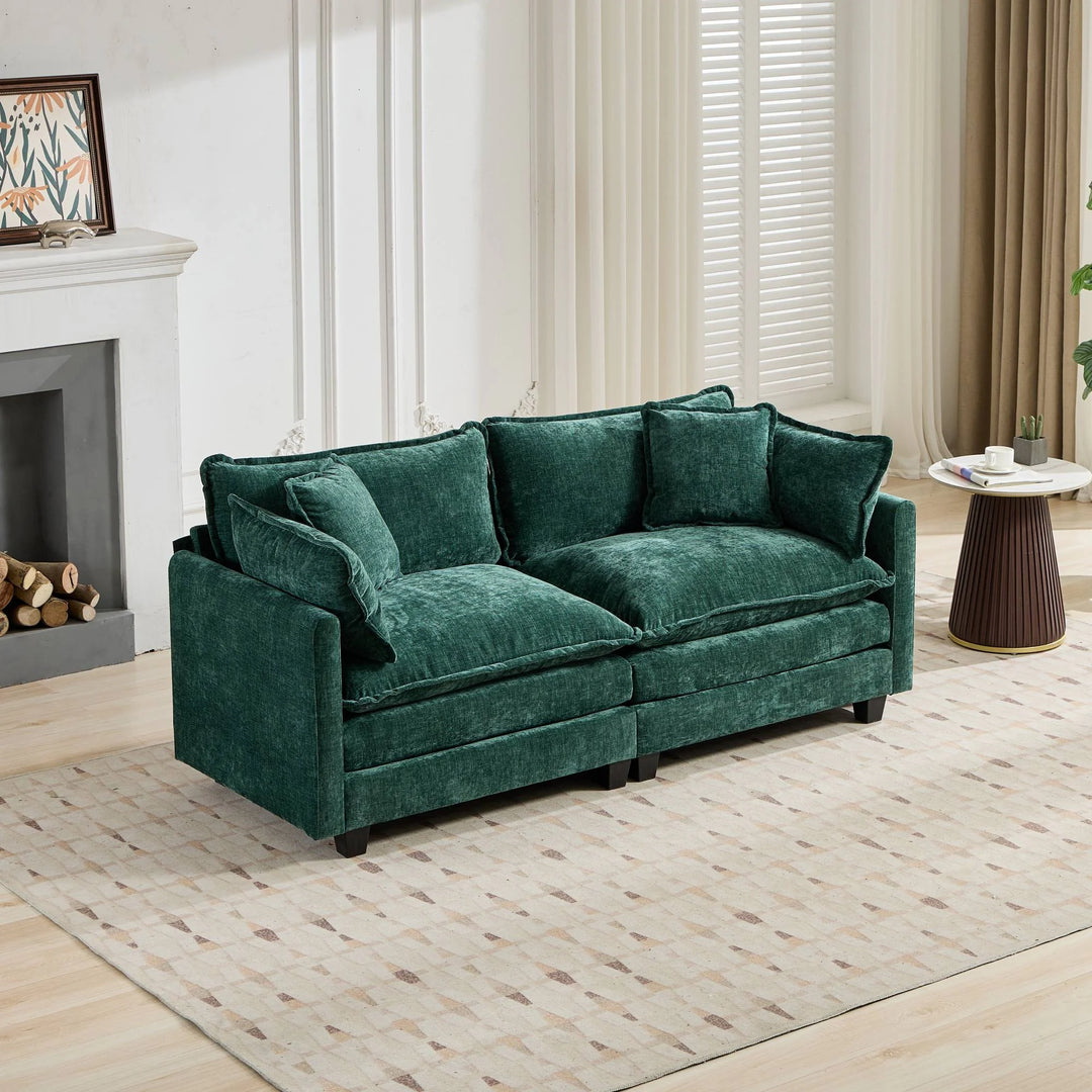 Cloud Sofa Loveseat,Modern Sectional Couch,Comfy Double Layer Upholstered Seat Cushion
