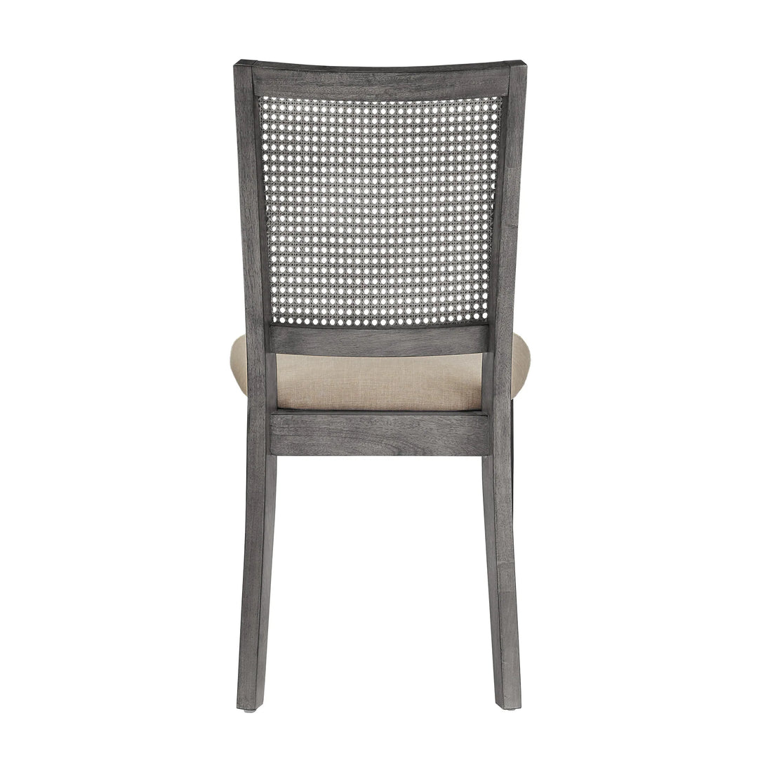 Eleanor Beige Linen Rattan Dining Chairs (Set of 2) by  Classic