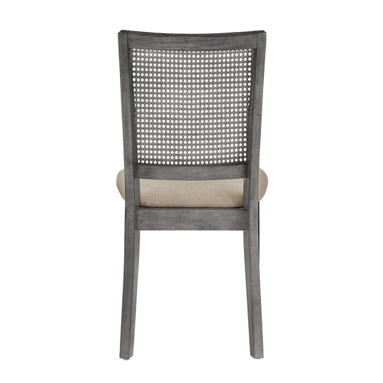 Eleanor Beige Linen Rattan Dining Chairs (Set of 2) by  Classic