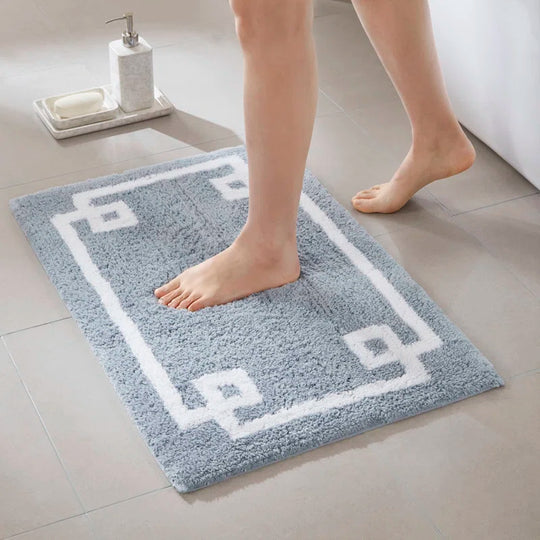 Evan 100% Cotton Tufted Bath Rug with Non-Slip Backing