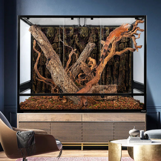 180 Gallon Large Reptile Terrarium, 48" X 24" X 36" Glass Reptile Tank Tall & Wide Terrarium Tank with Double Sliding Door