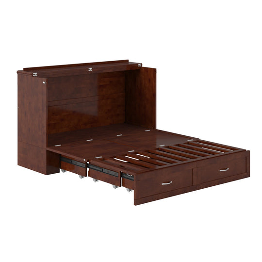 Hamilton Murphy Bed Chest with Mattress and Storage Drawer