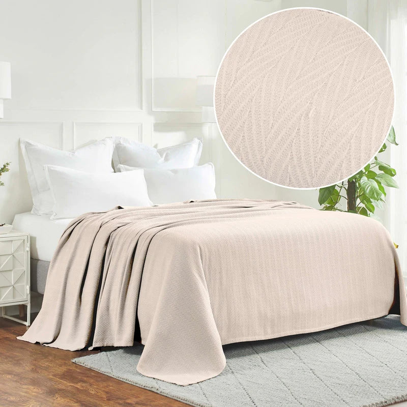 Metro Zig-Zag Chevron All-Season Bedding Cotton Blanket
