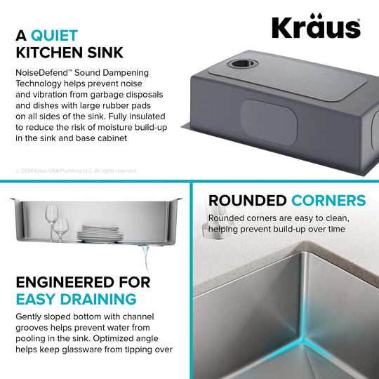 Fairlane Undermount 18 Gauge Stainless Steel Kitchen Sink