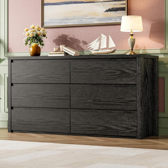 7-Drawer Dresser for Bedroom,Wide Wood Chest with Handle-Free Design,Modern Storage Cabinet for Living Room or Entryway