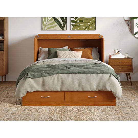Hamilton Murphy Bed Chest with Mattress and Storage Drawer