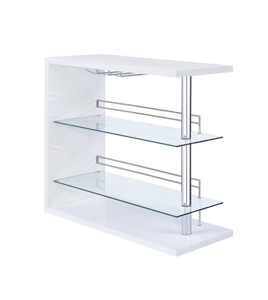Kwesi Rectangular 2-Shelf Bar Unit - Only Bar Included