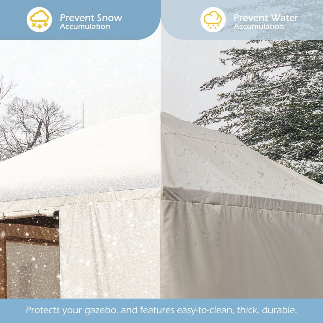 Hardtop Wood Gazebo with Double Roof – Free Dust Cover with 12X16 or 12X20 Model – Waterproof Outdoor Gazebo