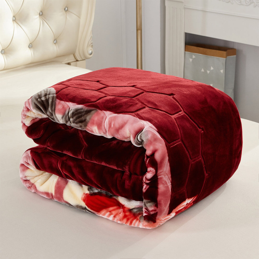 Heavy Korean Mink Fleece King Size Blanket, Christmas Gift for Parents