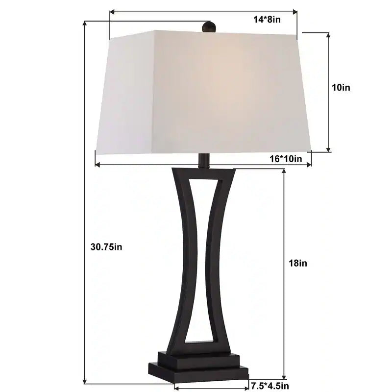 30.75" Bedside Table Lamp Set (Set of 2)