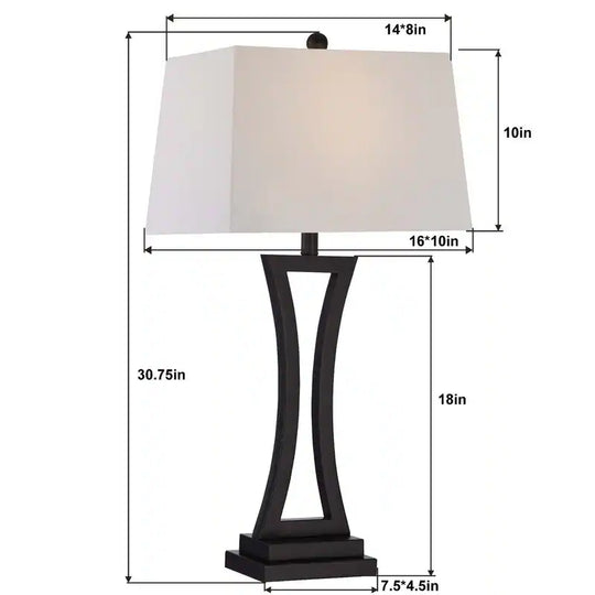30.75" Bedside Table Lamp Set (Set of 2)