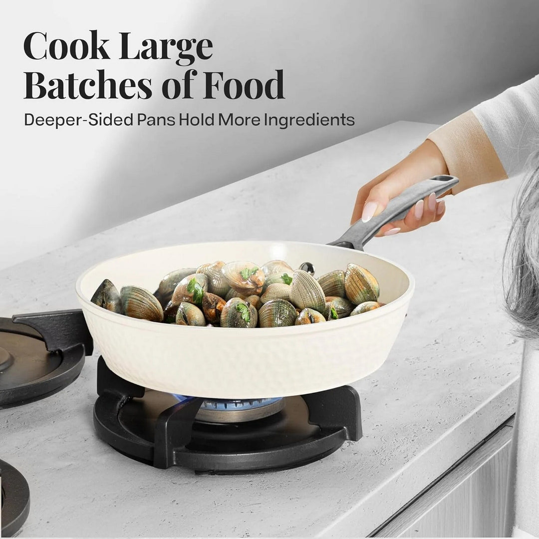 Pro Hammered 20 Piece Ceramic Nonstick Induction Cookware and Bakeware Pots and Pans Set