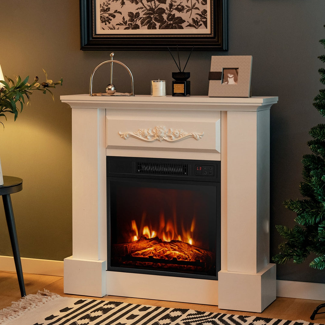 32" Electric Fireplace Mantel TV Stand Space Heater W/Remote - See Details