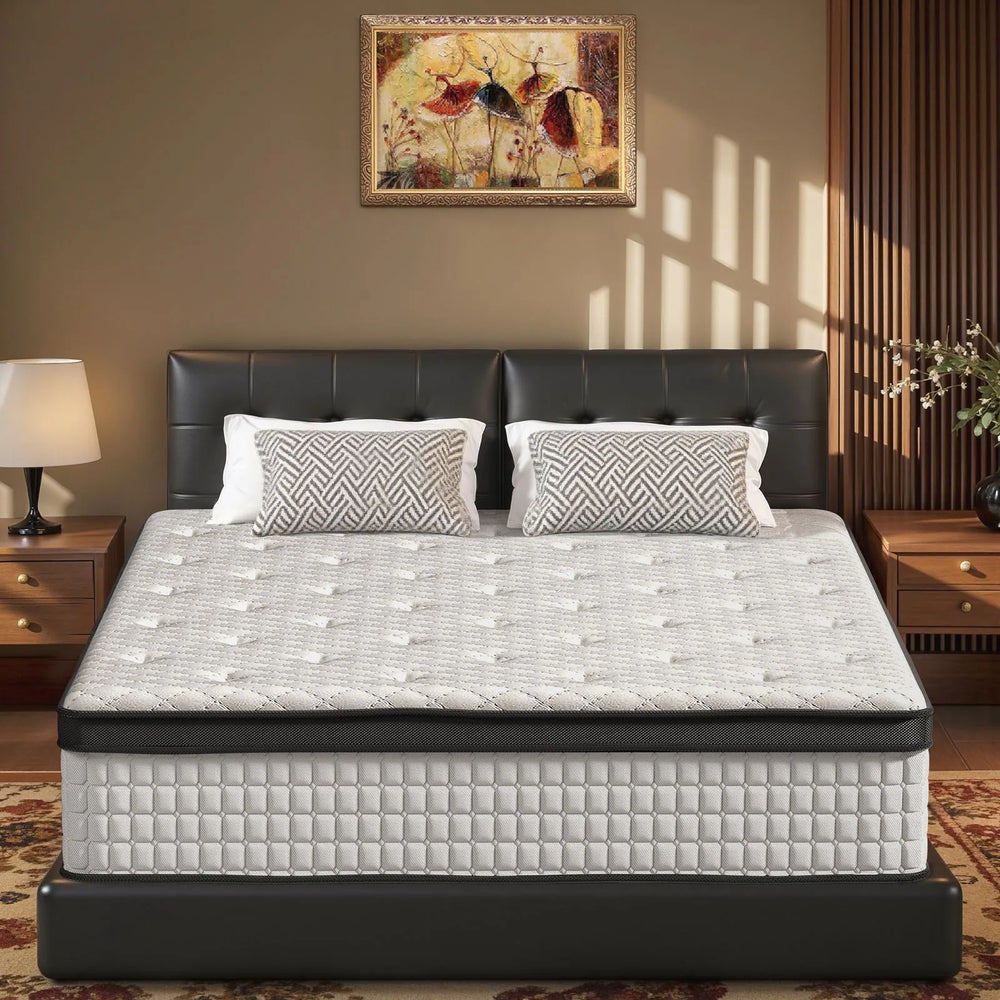 12-Inch Hybrid Mattress with Memory Foam Comfort & Individually Wrapped Coils