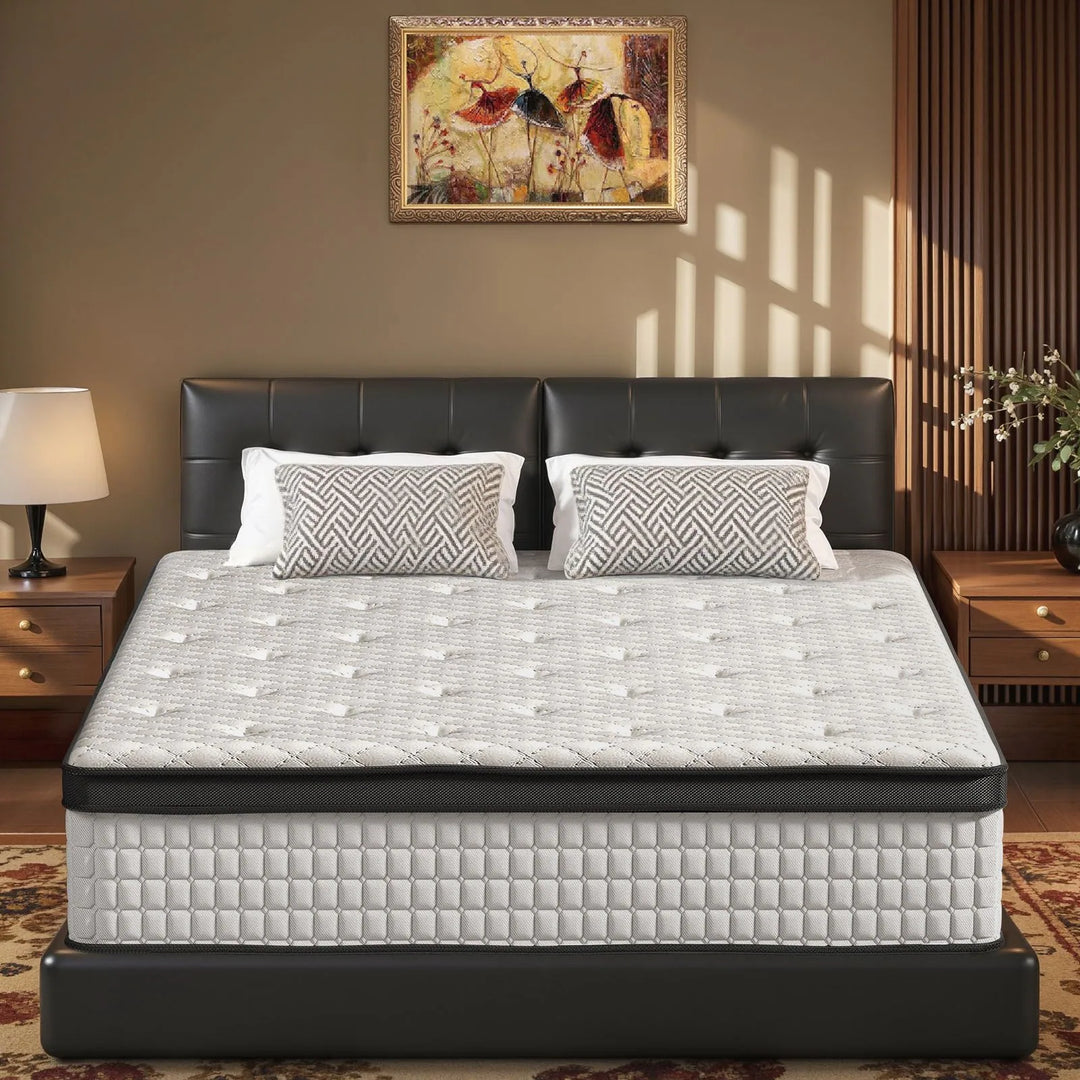 12-Inch Hybrid Mattress with Memory Foam Comfort & Individually Wrapped Coils
