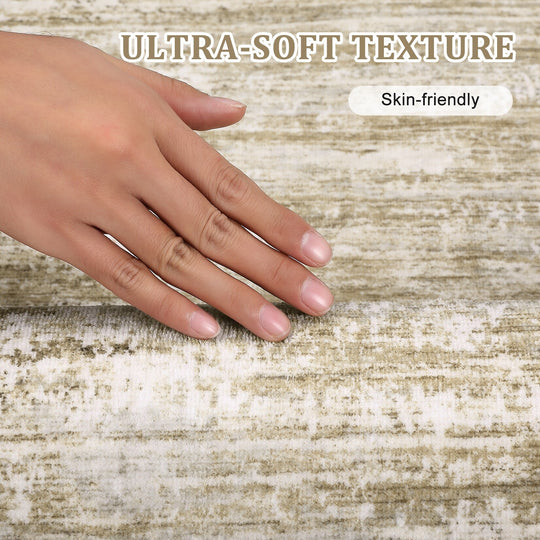 Washable Area Rugs for Living Room Modern Abstract Rug Non Slip Non Shedding Stain Resistant Carpet