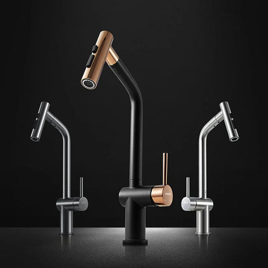 Kitchen Faucet with Pull down Sprayer, Cold & Hot Water Function
