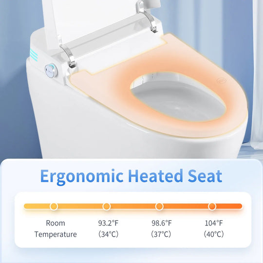 ABRUZZO Smart Bidet Toilet Auto Flush, Heated Seat, Warm Water, Dryer, Remote Control, Panel Black / White Options
