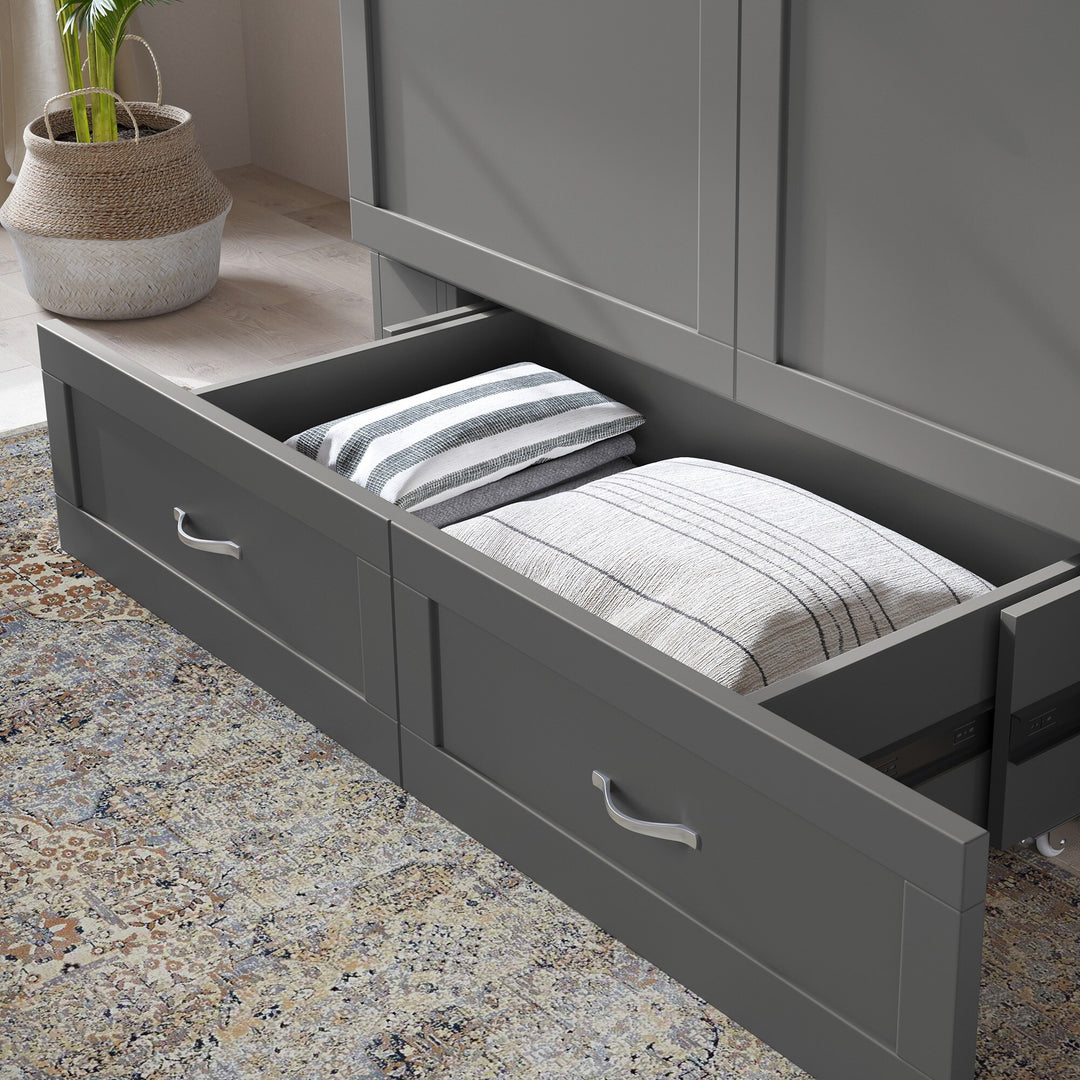 Hamilton Murphy Bed Chest with Mattress and Storage Drawer