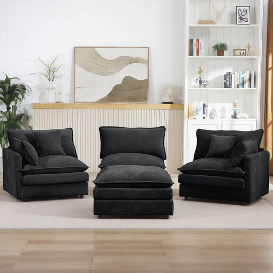 Modular Sectional Sofa, 102 Inch L Shaped Couch Set for Living Room