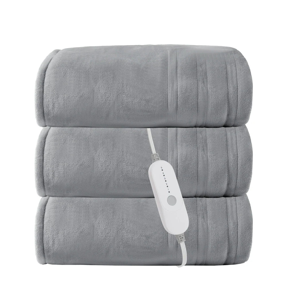 Flannel Electric Heated Blanket with Controller