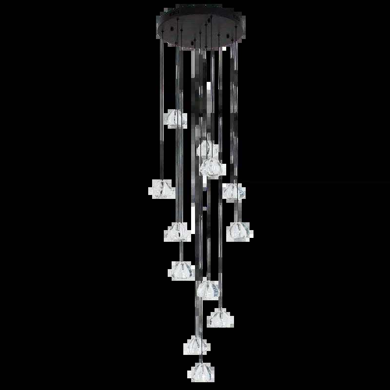 Bigham 12 - Light Cluster Chandelier LED Long High Ceiling Pendant for Stairs