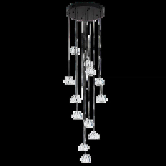 Bigham 12 - Light Cluster Chandelier LED Long High Ceiling Pendant for Stairs